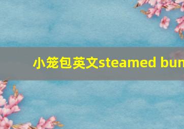 小笼包英文steamed bun